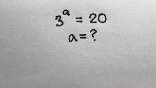 Solve for a in this nice Exponential Equation | Math Olympiad Mathematics