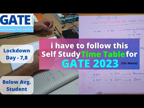 Gate aspirants || self study time table for gate exam || try to crack gate 2023 exam in 6 months