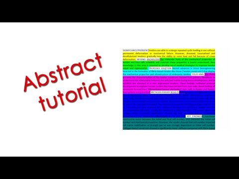 How to Write a Scientific Abstract (with an example)