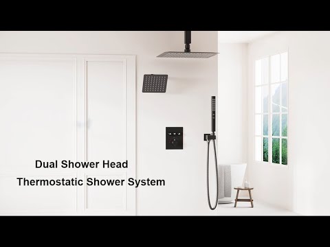 Bostingner Dual Shower Head Thermostatic Shower System