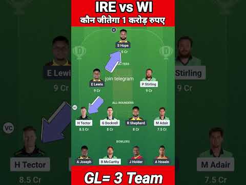 IRE vs WI Dream11 Prediction|IRE vs WI Dream11|IRE vs WI Dream11 Team Prediction| #dream #irevswi