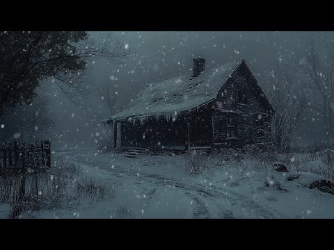 Old wooden house in strong snowstorm | Heavy Snowstorm Hits Mountain House | Howling Wind ASMR