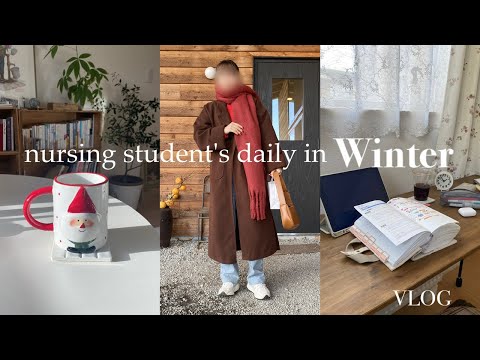 [vlog] 1日のほとんどを国試勉強に捧げる看護学生の日常/ nursing student's daily in winter🌨️ / 最近の勉強法紹介/旭山動物園🐻‍❄️