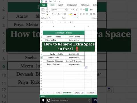 How to Remove Extra Space in Excel | How to Use TRIM Function in Excel | Excel Tips & Tricks" ✅