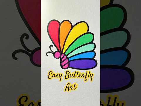 Easy butterfly art. #painting #trendingshorts #famousshorts #artwork #wmk #gururandhawa #followme