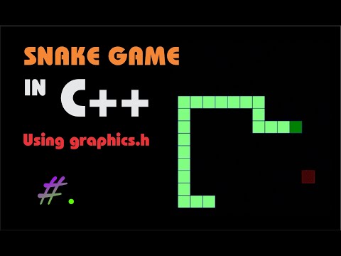 Snake Game in C++ using graphics.h | Graphics in C++