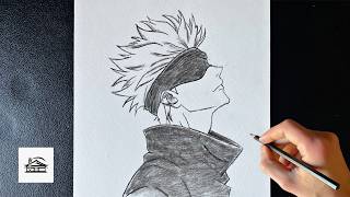 EASY Gojo Satoru Drawing Tutorial for Beginners (Jujutsu Kaisen)