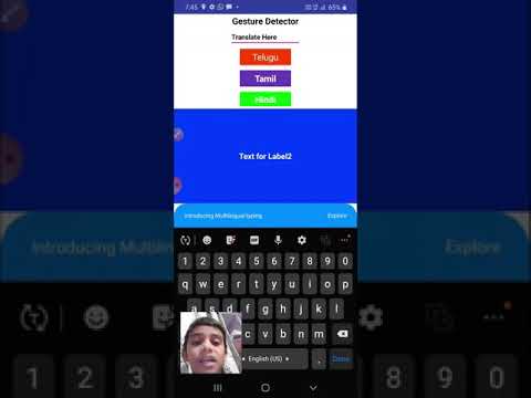 Gesture control translater app