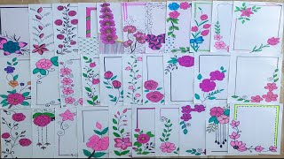 Pink 🩷 border design/project work design/cover page design/assignment front page design