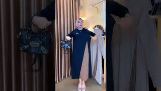 Ara Dress Lebaran Bahan Knit Gamis Busui Cantik Untuk Wanita Muslimah