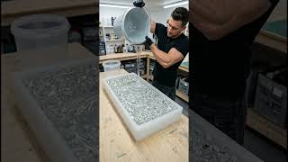 Crystal Clear Glass Illusion Table ✨🪟 | Mind-Blowing Epoxy Resin DIY #diy #epoxyart  #resindiy