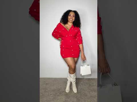 #transitionvideo #curvefashion #holidayoutfitideas #reddress