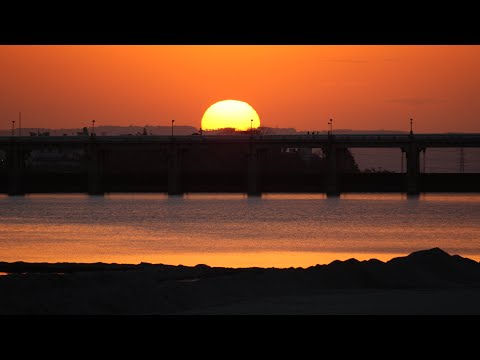 石岡大壩落日,倦鳥歸巢 20250128