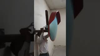 Convex Mirror in Basement Parking