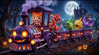 Kitty and the Dinos Train 🚂 Choo Choo Ride Song | Top Vehicle and Dinosaur Nursery Rhymes for Kids