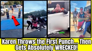 Karen Throws the First Punch… Then Gets Absolutely WRECKED!
