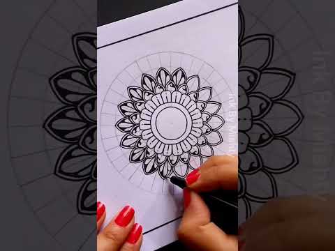 Mandala art | round mandala art | Mandala art for beginners | shorts | youtube shorts