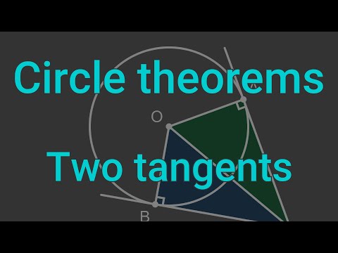 Circle theorems - two tangents are equal