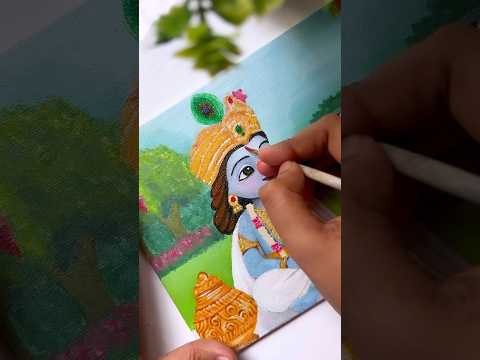 Shree Krishna Tilak painting 💗✨#krishna #painting #viralvideo