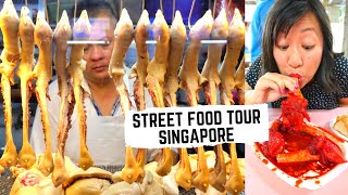 SINGAPORE STREET FOOD tour | BEST Hainanese CHICKEN RICE in SINGAPORE | UNIQUE Singaporean cuisine