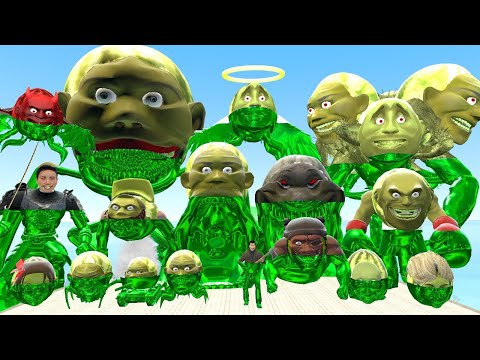 Turning All New Lin Gang Melon Family into Green in Garry's mod !