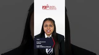 Vidhi Placed at Deloitte | NDIM Top PGDM | NDIM Best MBA in Delhi | NDIM Excellent Placements |