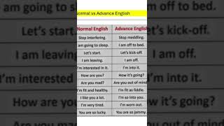 Normal vs Advance English #learngrammar #spokenenglish #englishspeaking