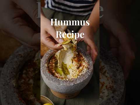 Hummus Recipe with Mortar and Pestle #mortarandpestle #hummus #recipe