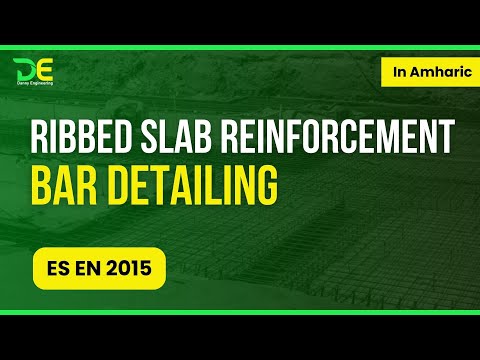 Ribbed slab steel reinforcement bars detailing