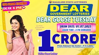 LOTTERY LIVE DEAR 8 PM 01.07.2025 NAGALAND STATE LOTTERY LIVE DRAW LOTTERY SAMBAD LIVE FROM KOHIMA