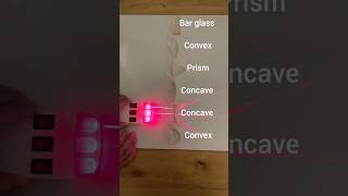 Reflection and Refraction of Laser Light by Glass Prism, Lenses and Mirrors🔥 #shorts