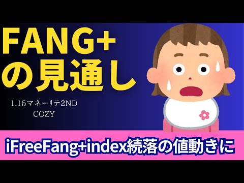 【新NISA】1.15FANG+の見通し｜iFreeNEXT FANG+続落の値動き！今夜のCPIは注目材料