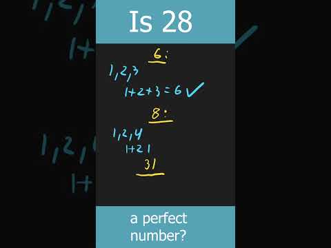 Is 28 a perfect number? #math #maths #matholympiad