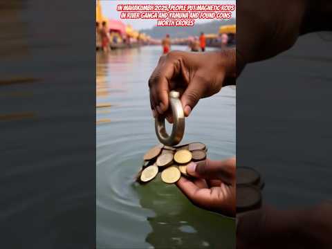 In Mahakumbh 2025, people put magnetic rods in River Ganga and Yamuna and found coins worth crores 😳