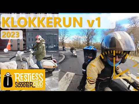 Klokkerun v1 2023: Classic Scooters Fighting Winter & Time | Vespa PX 200