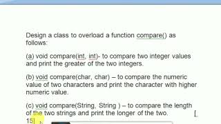 Method overloading in Java || ICSE 2011 || MARKS QUESTION