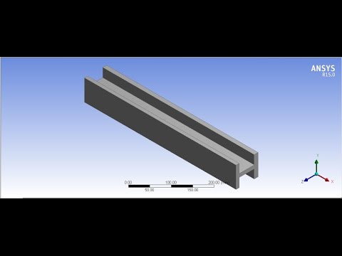 Introduction & Drawing of a Beam (I-section) in Ansys | Tutorial-1