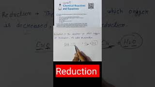 Reduction । chemical Reaction #cbseclass10 #shorts #chemicalreactionandequation #chemicalreaction