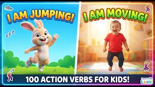 100 Action Verbs for Kids | English Vocabulary for beginner | First Words & Action Verbs for Toddler