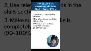 Get 5-7 Interview Calls Daily from Naukri with These 5 Tips!  #job#naukri #interviewtips