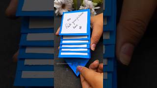 DIY Waterfall Card🌊✨ Card Tutorial for kids 💌❤️ #shorts #ytshorts #card #tutorial #art #diy #artist