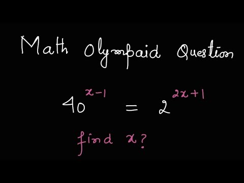 A tricky exponential problem | Math Olympiad Question
