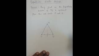 Perpendicular bisector theorem