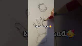 practicing drawing hands🤌 #hands #drawing #practice #shorts
