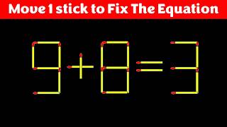 Brain Test - Improve IQ - Fix The Equation #matchstickpuzzle #simplylogical #braintest