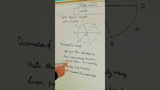 Diameter of a  Circle⭕ method #mathshorts2023 #Terms  Related to circle⭕