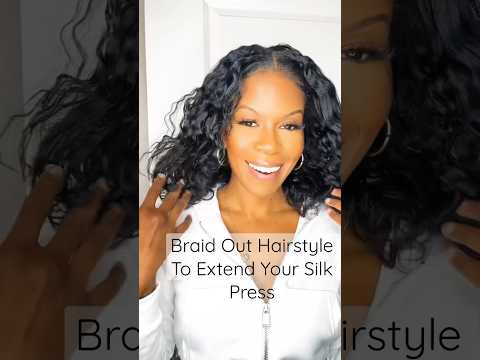 Braid Out Hairstyle ✨ #braidout #twistout #hairtips #