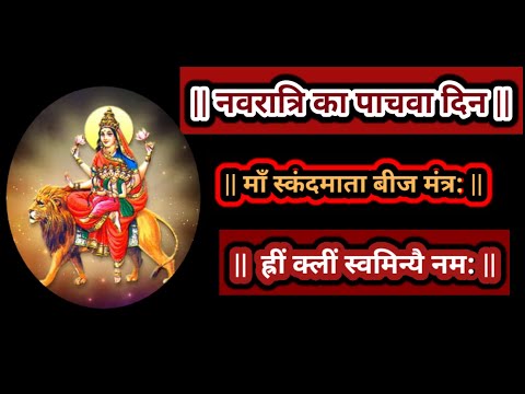 नवरात्रि पाचवा दिन | माँ स्कंदमाता बीज मंत्र: || ह्रीं क्लीं स्वमिन्यै नम: || #नवरत्रि #मंत्र: