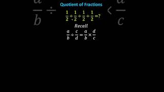 Arithmetic Challenge: 1/2 Divided by 1/2 Multiple Times #arithmetic #mathchallenge