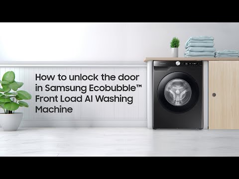 How to unlock the door in Samsung Ecobubble™ Front Load AI Washing Machine